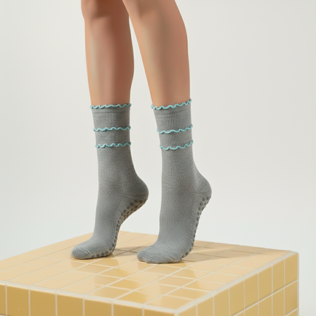 Chaussettes Pilates à Volants
