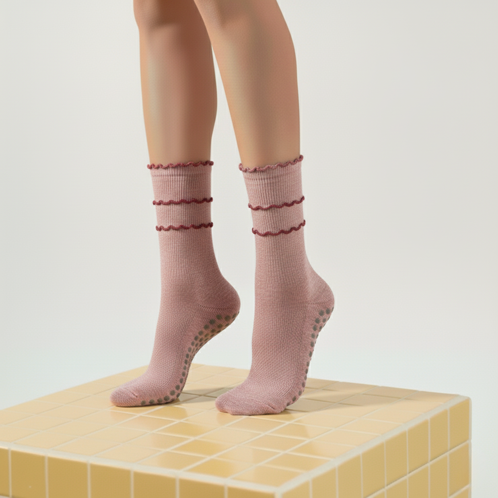 Chaussettes Pilates à Volants