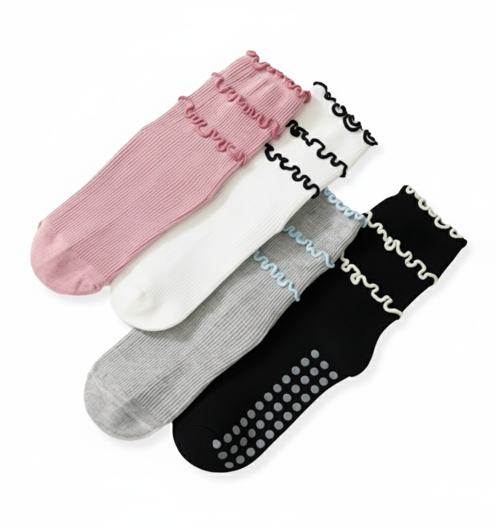 Chaussettes Pilates à Volants