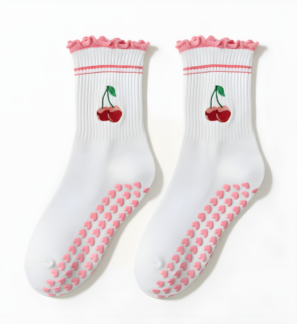 Chaussettes Pilates Cerise