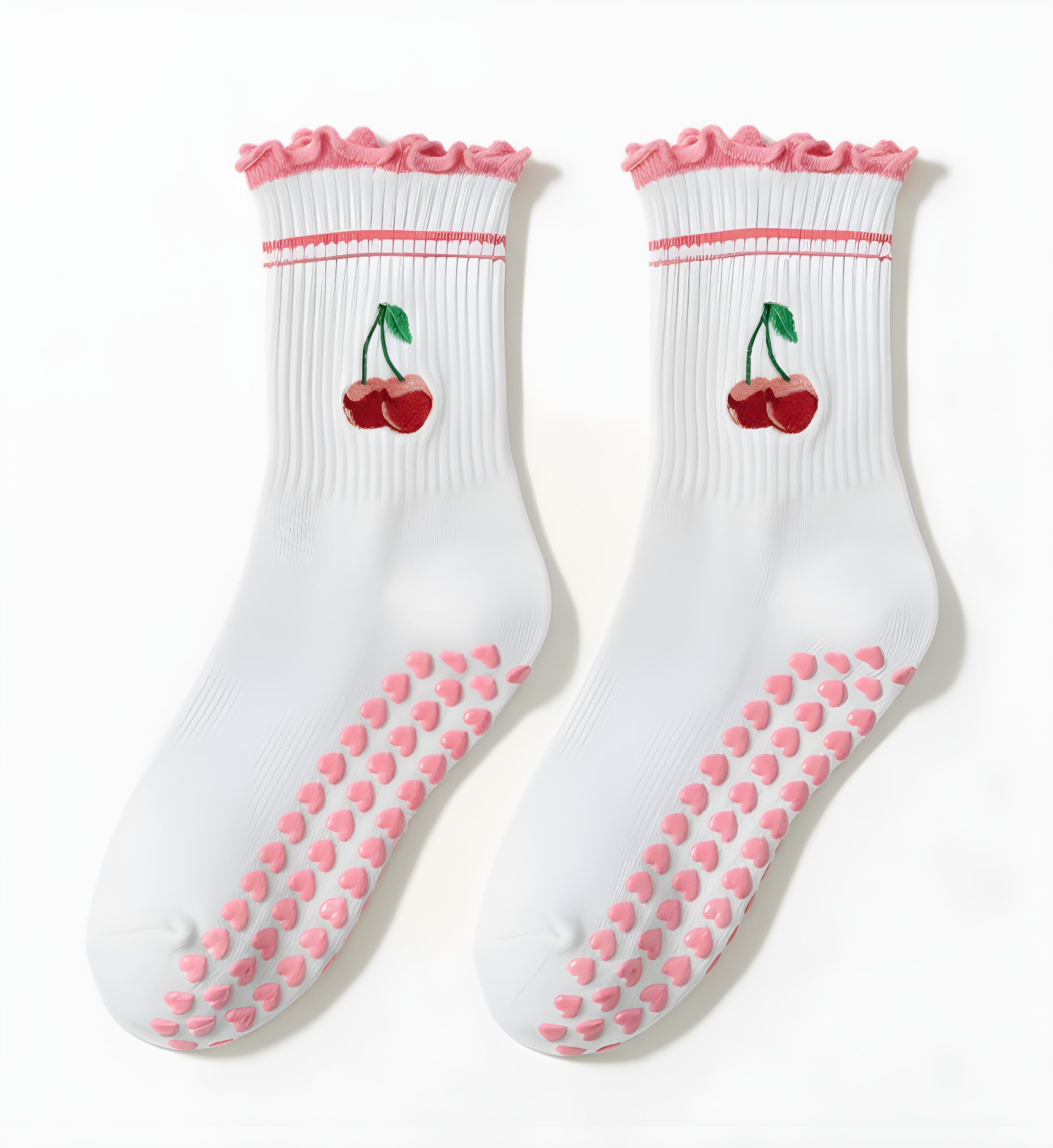 Chaussettes Pilates Cerise