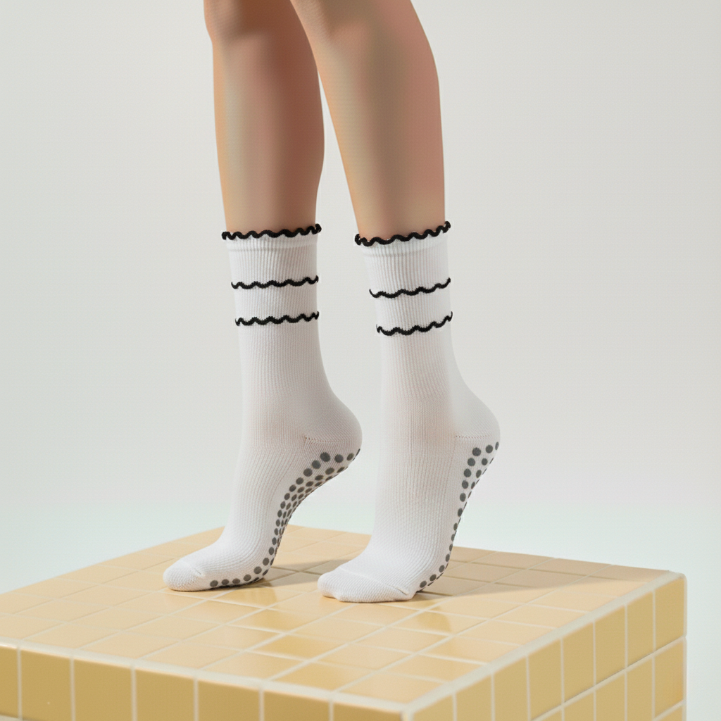 Chaussettes Pilates à Volants